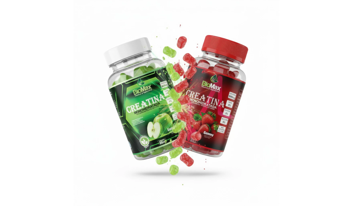 Adeus Pó e Coqueteleira? O Segredo da Creatina em Goma que Virou Febre nos Treinos combo creatina em goma biomax sabores maçã verde e morango