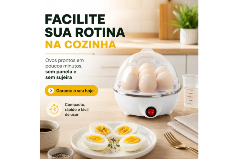 cozedor de ovos elétrico para 7 ovos vale a pena praticidade e ponto perfeito na cozinha