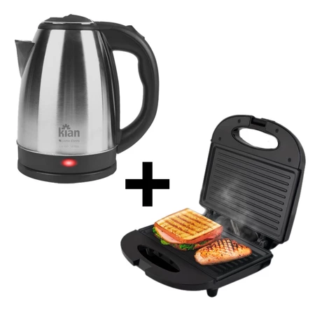 kit café da manhã shopee chaleira elétrica + sanduicheira vale a pena [análise] 1