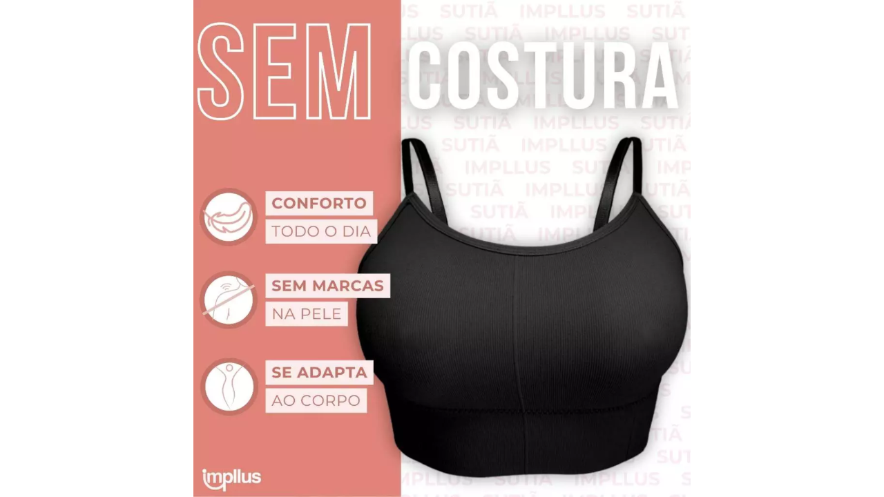 Adeus Marcas na Roupa e Incomodo: O Segredo do Sutiã Sem Costura que Virou Tendência sutiã sem costura com cós duplo e bojo confortável