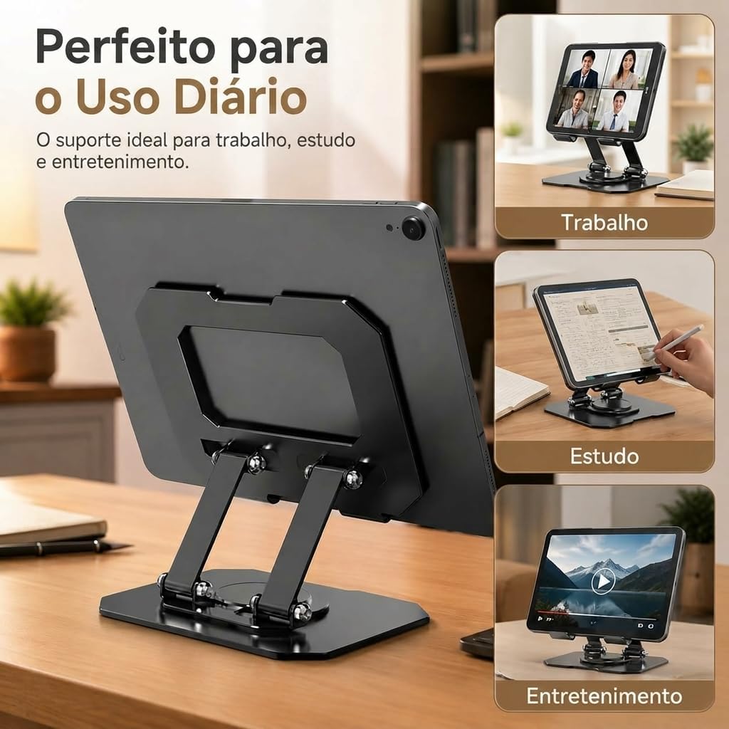 Como Organizar sua Mesa de Trabalho e Evitar Dores no Pescoço Usando Celular ou Tablet Exemplos de uso do suporte articulado para trabalho, estudo e entretenimento