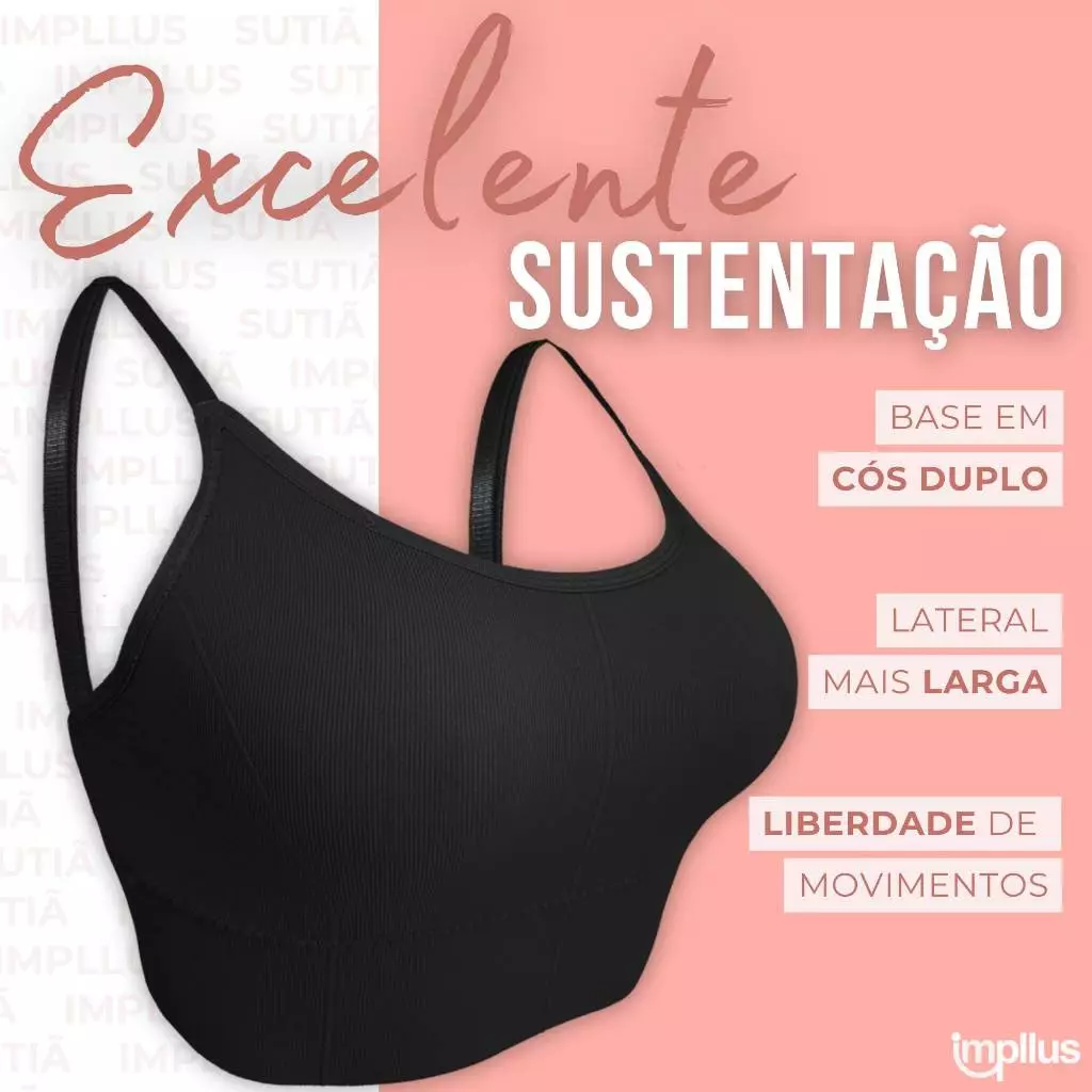 Adeus Marcas na Roupa e Incomodo: O Segredo do Sutiã Sem Costura que Virou Tendência Base em cós duplo e lateral larga para máxima sustentação.